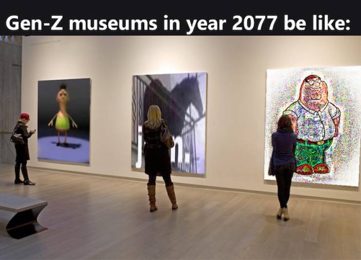 art exhibition - GenZ museums in year 2077 be
