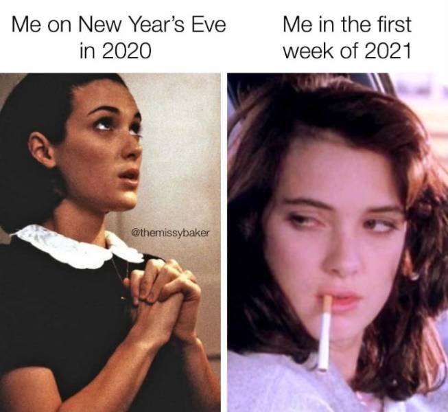 winona ryder mermaids - Me on New Year's Eve in 2020 Me in the first week of 2021