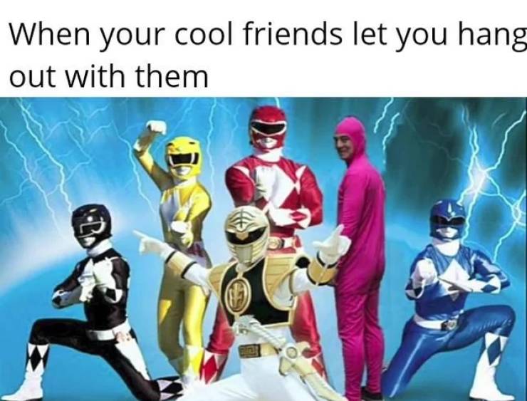walmart mighty morphin power rangers - When your cool friends let you hang out with them