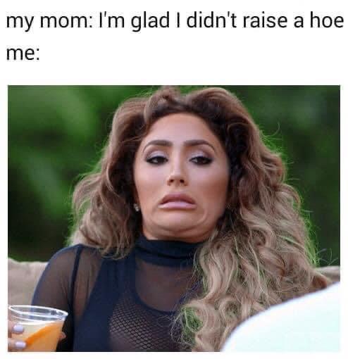 i m glad i didn t raise a hoe - my mom I'm glad I didn't raise a hoe me