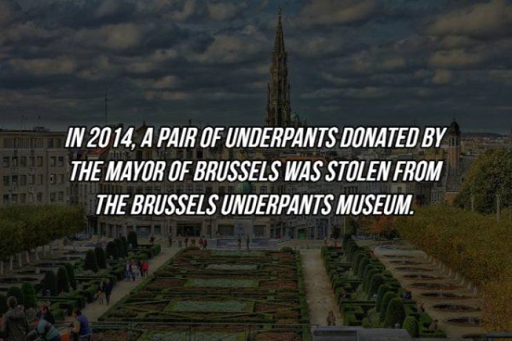 landmark - Mutin 2014, A Pair Of Underpants Donated By The Mayor Of Brussels Was Stolen From The Brussels Underpants Museum. 0101