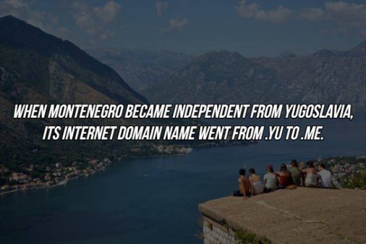 When Montenegro Became Independent From Yugoslavia, Its Internet Domain Name Went From.Yu To.Me.