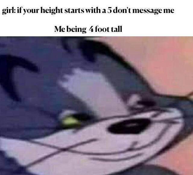photomath meme - girl if your height starts with a 5 don't message me Me being 4 foot tall