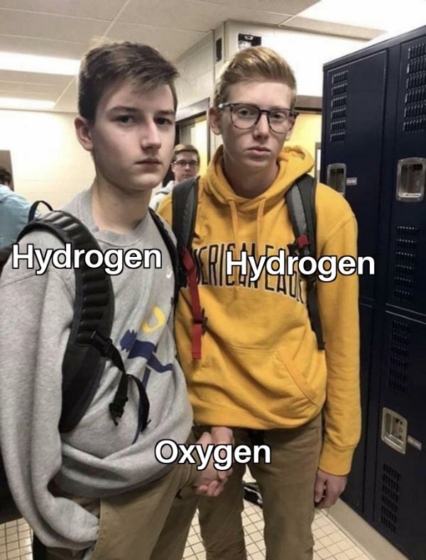 shaking hands through pants - Hydrogen Hydrogen Oxygen