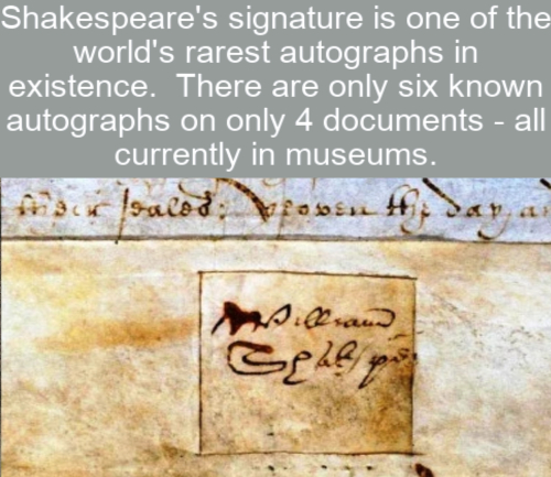 handwriting - Shakespeare's signature is one of the world's rarest autographs in existence. There are only six known autographs on only 4 documents all currently in museums. fosc Isaist brousa Afia Masaud Selle pour