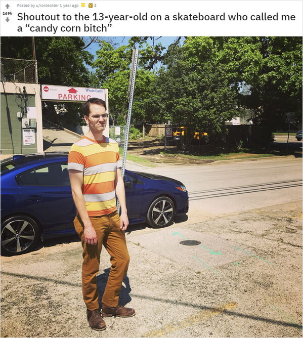 candy corn me meme - Posted by wronlechler a year ago Shoutout to the 13yearold on a skateboard who called me a "candy corn bitch Parking