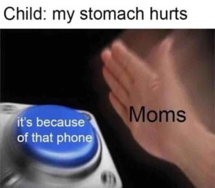 taxation is theft meme - Child my stomach hurts Moms it's because of that phone
