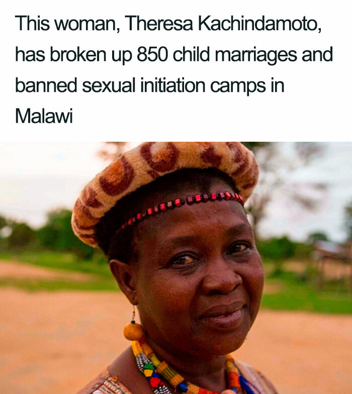 theresa kachindamoto quotes - This woman, Theresa Kachindamoto, has broken up 850 child marriages and banned sexual initiation camps in Malawi