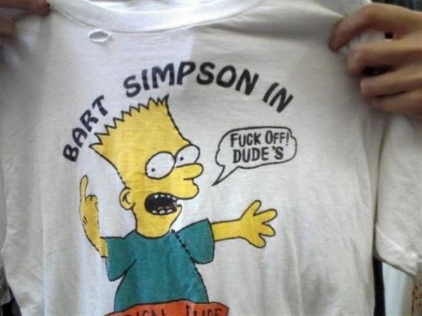 simpsons bootleg shirts - Simpson Lyug Fuck Off Dude'S
