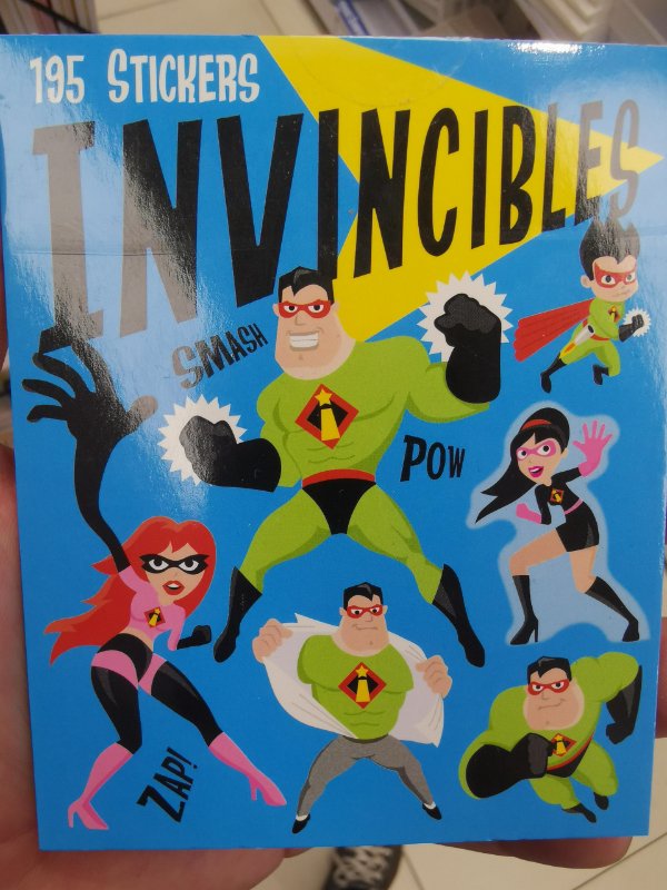 poster - 195 Stickers Invincible Smash Pow ! Zap!
