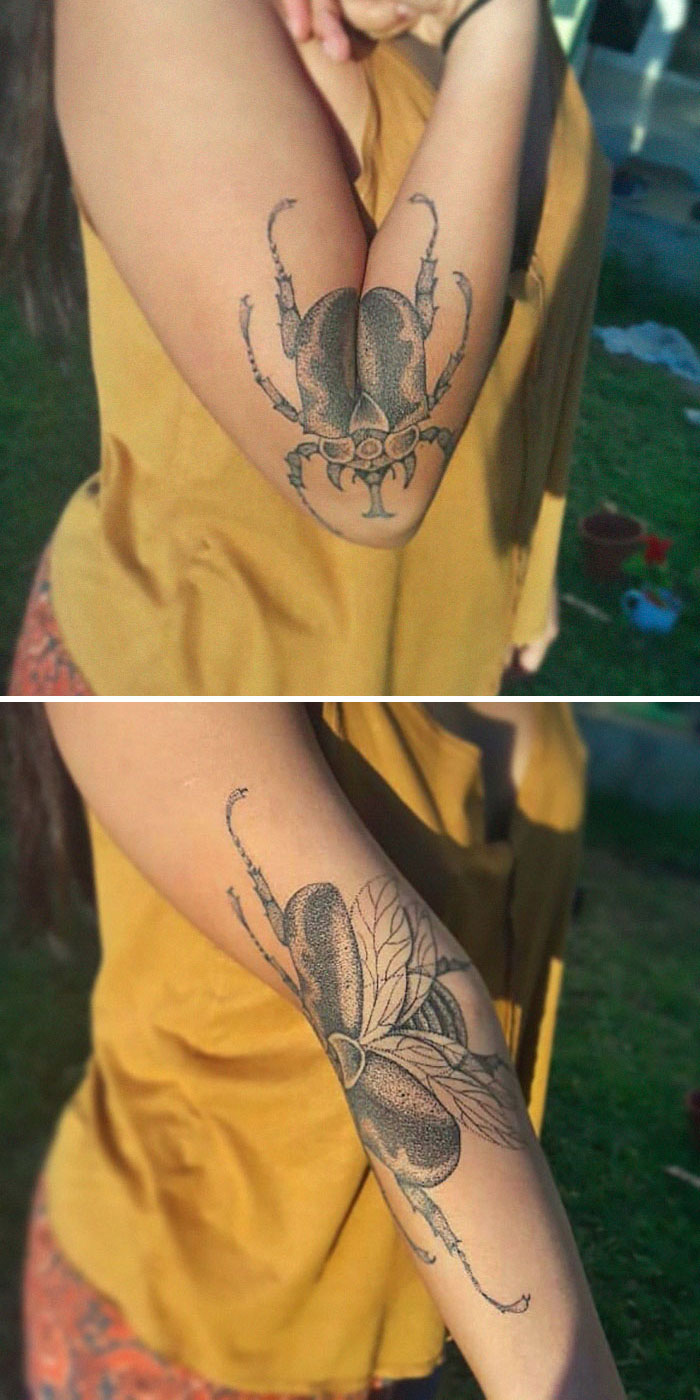 beetle arm tattoo