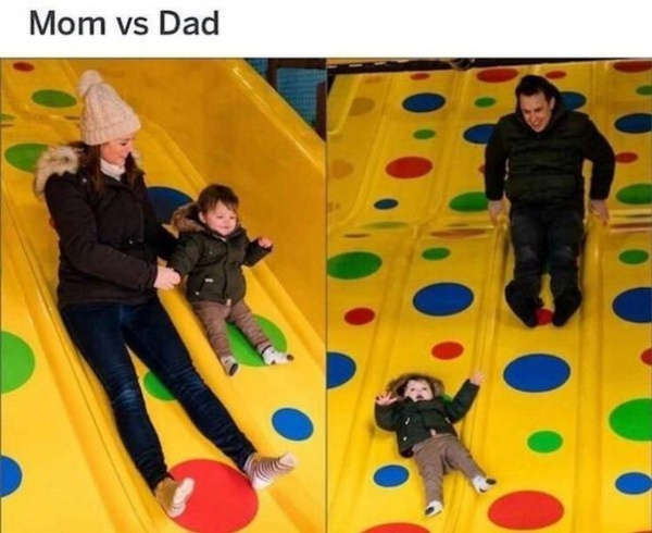 mom vs dad slide meme - Mom vs Dad