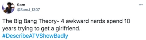 ben shapiro daughter tweet - Sam The Big Bang Theory 4 awkward nerds spend 10 years trying to get a girlfriend.