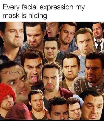 nick from new girl - Every facial expression my mask is hiding