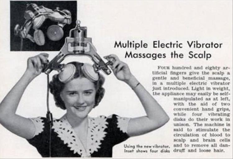 vintage strange - Multiple Electric Vibrator Massages the Scalp Four hundred and eighty ar tificial fingers give the scalp gentle and beneficial manage, in a multiple electric vibrator Just introduced. Light in weight, the appliance may easily be self man