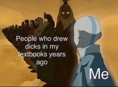 avatar memes - People who drew dicks in my textbooks years ago Me