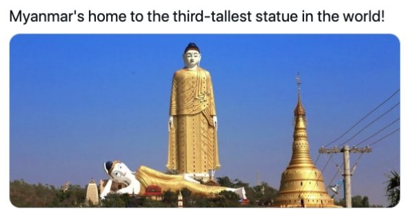 monywa - Myanmar's home to the thirdtallest statue in the world!