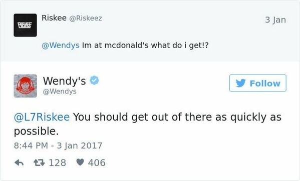 jkrowling roast twitter - Riskee 3 Jan Pore Im at mcdonald's what do i get!? Wendy's You should get out of there as quickly as possible. 7 128 406