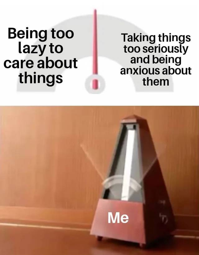 shy memes - Being too lazy to care about things Taking things too seriously and being anxious about them Me