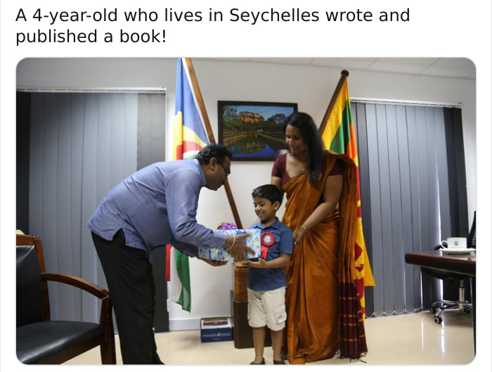 presentation - A 4yearold who lives in Seychelles wrote and published a book!