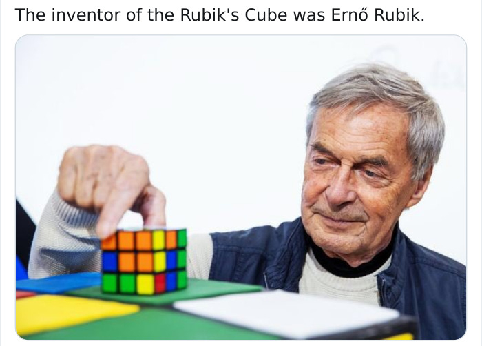 erno rubik 2020 - The inventor of the Rubik's Cube was Ern Rubik. .