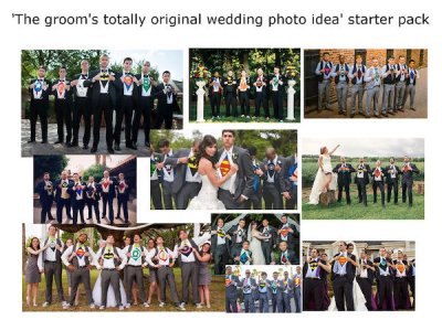 groomsmen starter kit - 'The groom's totally original wedding photo idea' starter pack Lozali Lox 2009