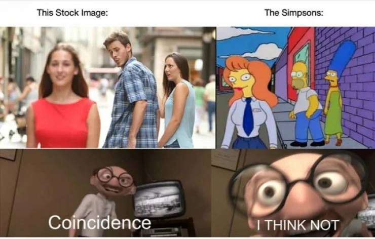 blank meme template meme - This Stock Image The Simpsons Coincidence I Think Not
