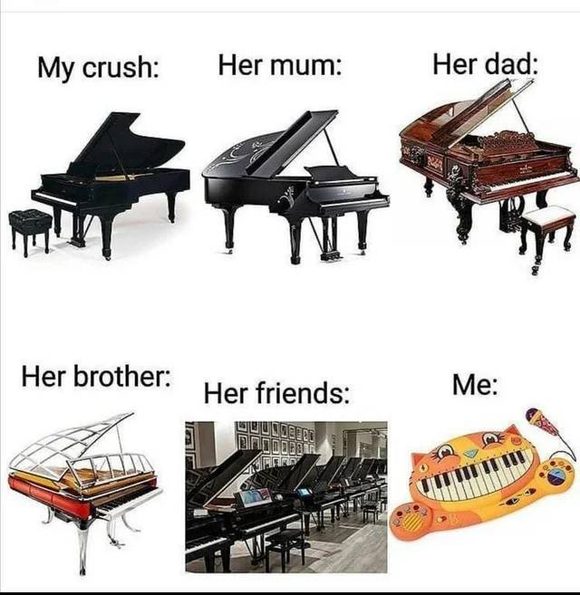 funny orchestra memes - My crush Her mum Her dad Her brother Her friends Me En Od Debar