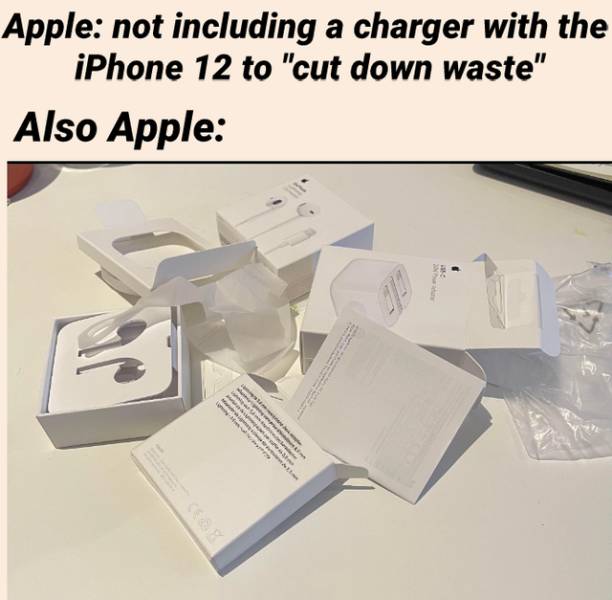 plastic - Apple not including a charger with the iPhone 12 to "cut down waste" Also Apple