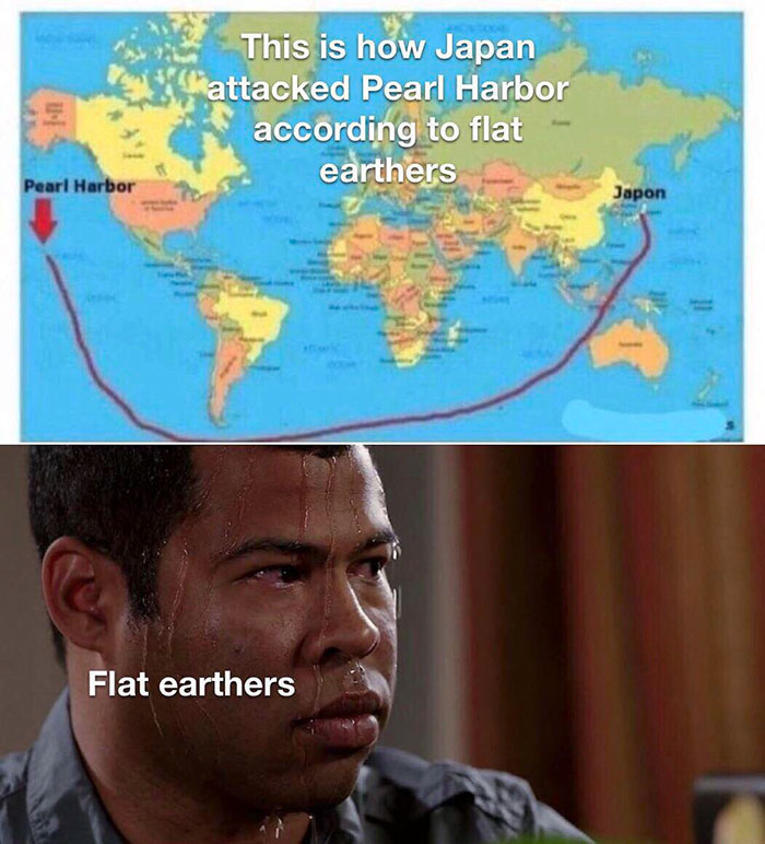 mk meme - This is how Japan attacked Pearl Harbor according to flat earthers Pearl Harbor Japon Flat earthers