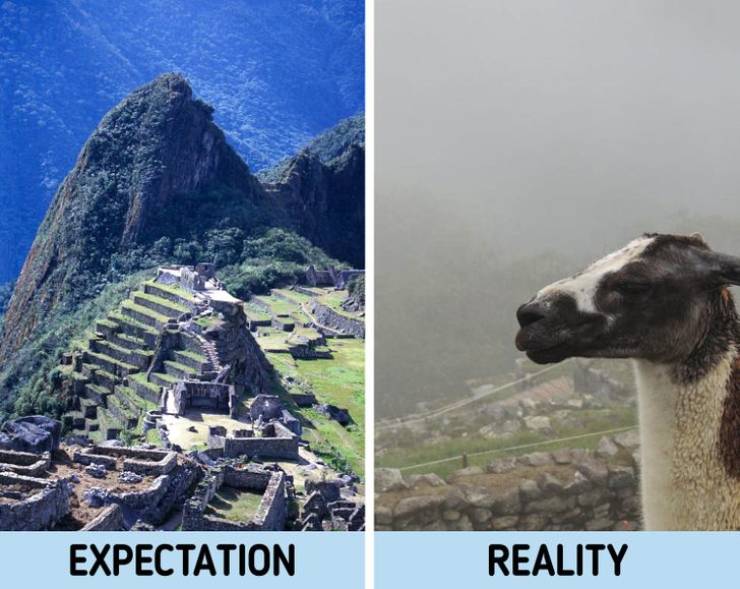 machu picchu - Expectation Reality