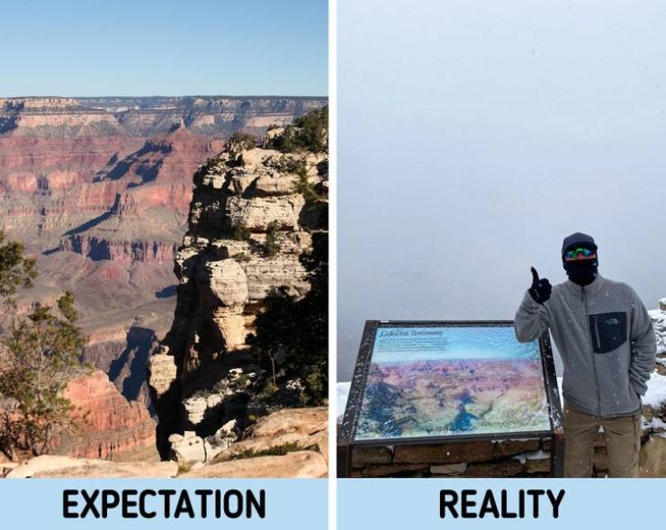 grand canyon national park - Expectation Reality