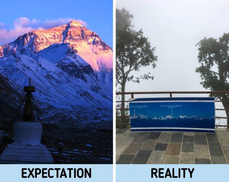 mount everest - Expectation Reality