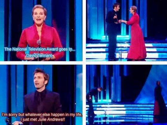 david tennant julie andrews - The National Television Award goes to... David Tennants I'm sorry but whatever else happen in my life, I just met Julie Andrews!!