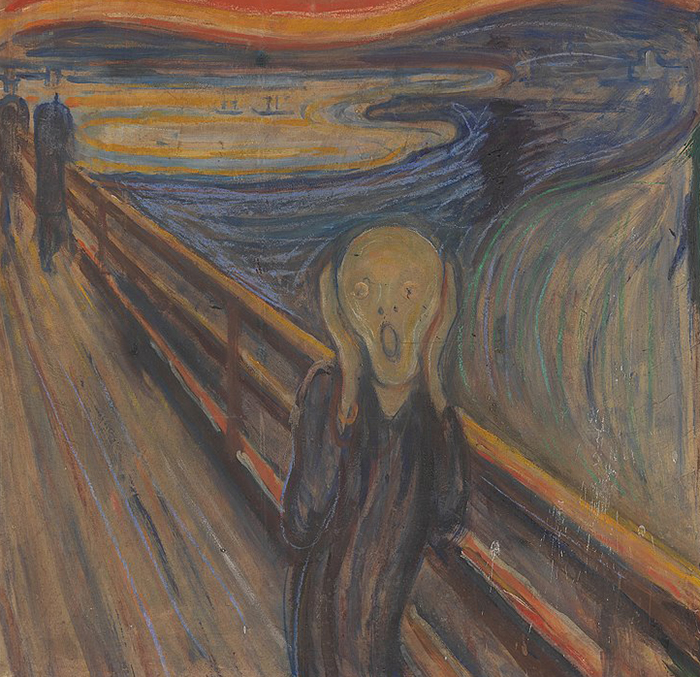 Edvard Munch’s famous painting “The Scream” was painted on cardboard.