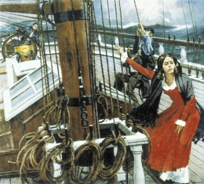 Mary Ann Brown Patten, who took command of a merchant vessel in 1856 when the captain, her husband, became ill and the first mate was found to be sabotaging the voyage to win a bet he’d placed on a competitor. She defeated a mutiny attempt and brought the ship safely back to port.