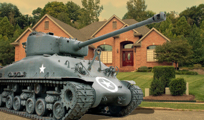 In 2017, a man in Texas purchased a working Sherman tank and parked it outside his house. After sending a “sternly worded letter” and realizing that they couldn’t tow the vehicle, the local HOA began issuing parking tickets on the tank. The owner left it there for two more weeks out of spite.