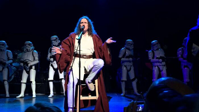 Weird Al wrote “The Saga Begins” before Star Wars Episode I: The Phantom Menace came out. He gathered most of the information from online leaks, and was surprised at how accurate he was after seeing a charity pre-screen of the movie. He made minor alterations to the song after seeing it.