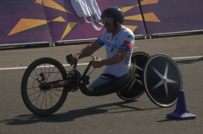 Alex Zanardi, who in 2001 crashed his racing car which ripped off his legs. Two years later he had recovered enough to complete his remaining 13 laps with the help of prosthetics and hand controls. Zanardi overcame his injuries and resumed full time racing again in 2004.