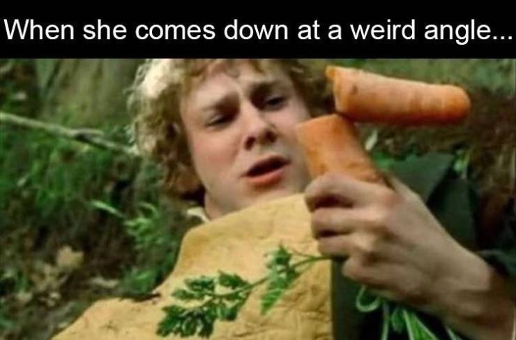 funny pics and memes - think i ve broken something - When she comes down at a weird angle...