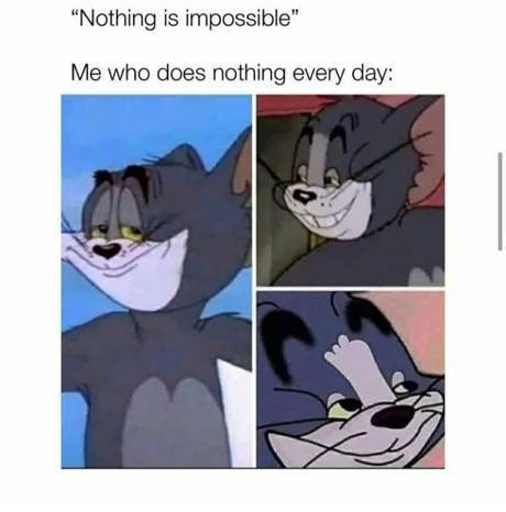 funny pics and memes - expert memes - "Nothing is impossible" Me who does nothing every day