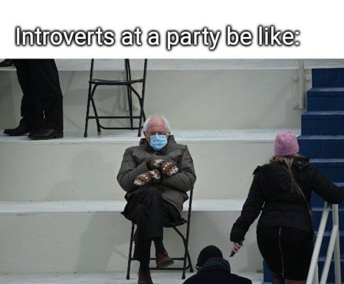 Bernie Sanders - Introverts at a party be