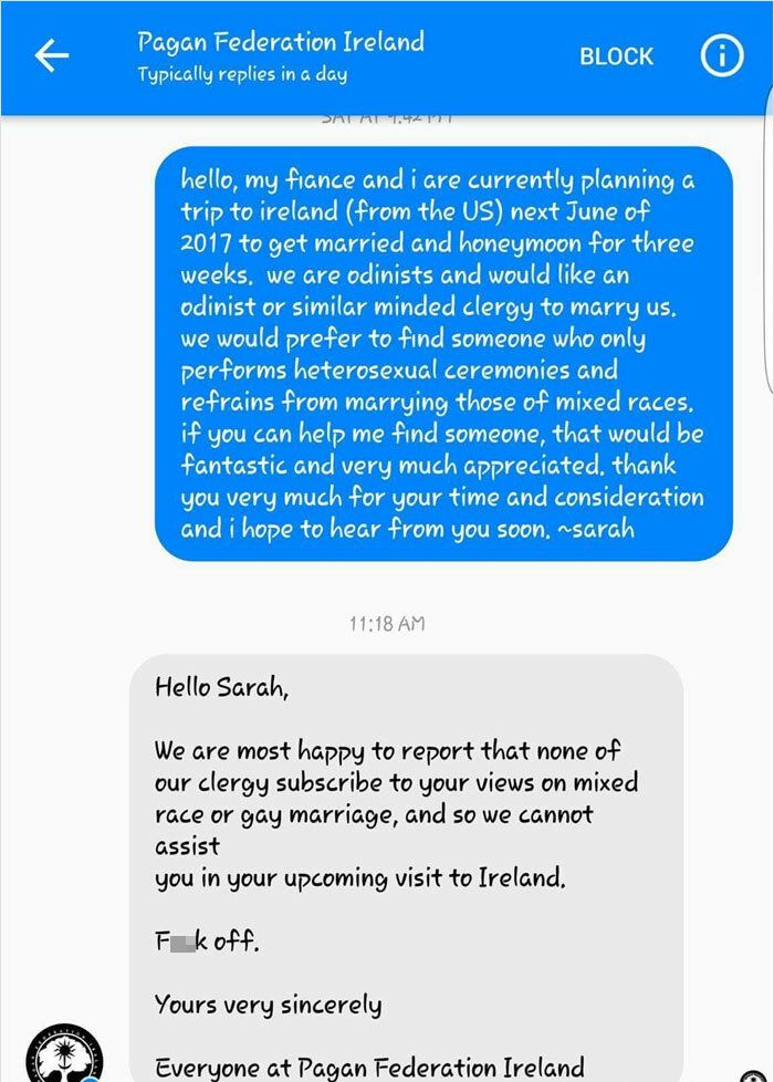 funny comments - hello, my fiance and i are currently planning a trip to ireland from the Us next June of 2017 to get married and honeymoon for three weeks, we are odinists and would an odinist or similar