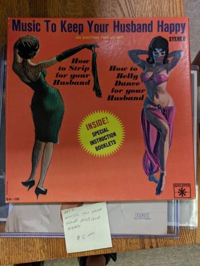 strip for your husband lp - Music To Keep Your Husband Happy An Exciting To Stered llone to Strip for your Ilusband llose to Belly Damee for your Husband Inside! Special Instruction Booklets Polttu Sk.Tob The 5