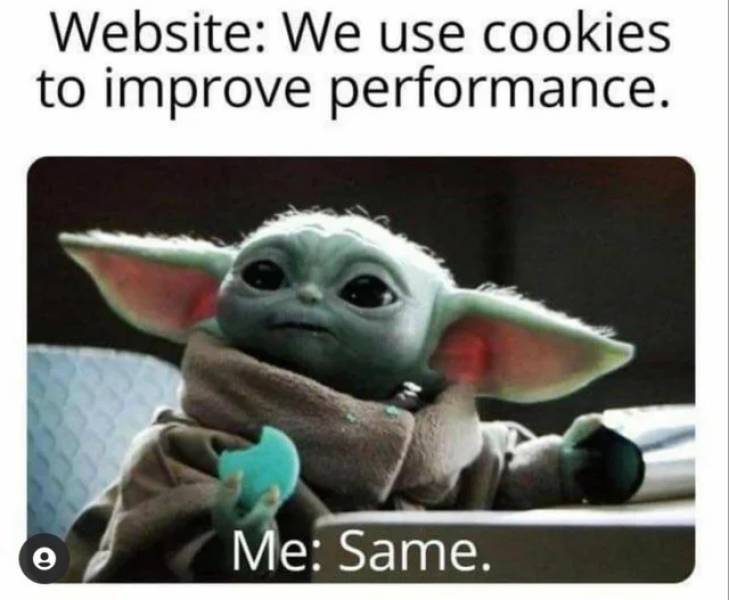 baby yoda macaron - Website We use cookies to improve performance. Me Same.