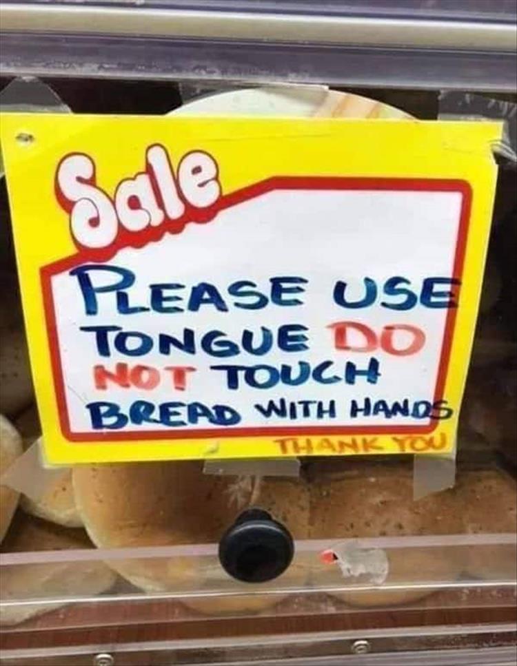 snack - Sale Rease Use Tongue Do Not Touch Bread With Hanos Thank You