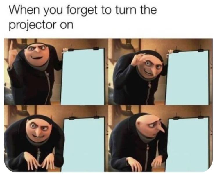 funny despicable me memes - When you forget to turn the projector on