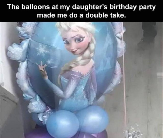 elsa thicc - The balloons at my daughter's birthday party made me do a double take.