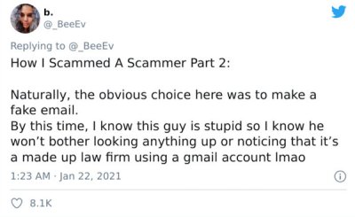 Woman Savagely Scams A Scammer