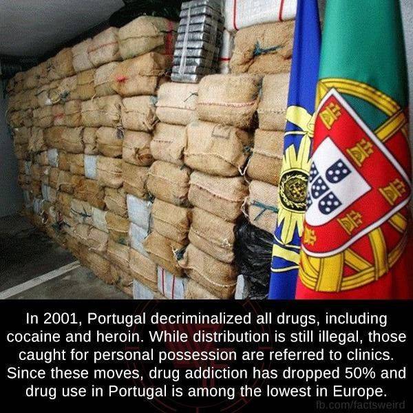 portugal cocaine - De De In 2001, Portugal decriminalized all drugs, including cocaine and heroin. While distribution is still illegal, those caught for personal possession are referred to clinics. Since these moves, drug addiction has dropped 50% and dru